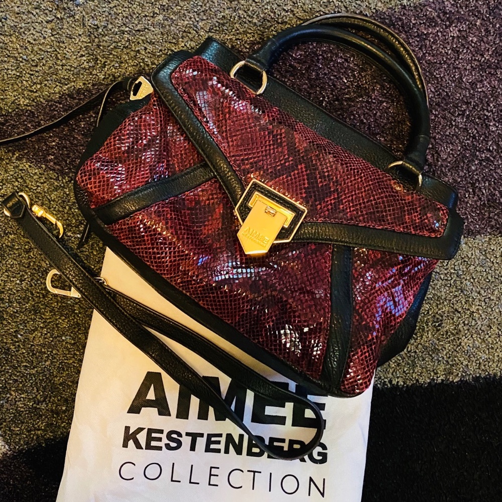 Aimee Kestenberg Ruby Red Python Handbag!
